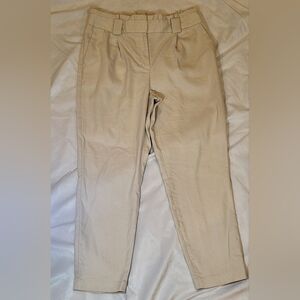 Express Highwaisted Paperbag Linen Blend Pants